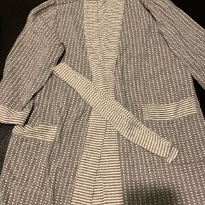 Charter Club Gray and White Patterned Women's Robe